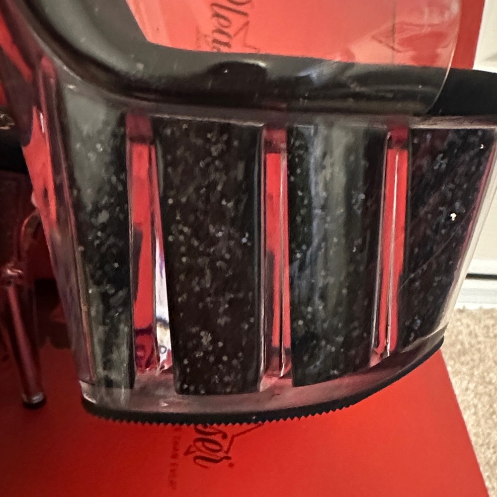 Pleaser Clear and Black Platform Heels - Picture 3 of 4